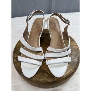 Naturalizer Shoes Womens Size 10M Leather Strappy‎ Sandals Low Heel Slingback